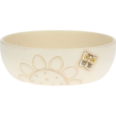 THUN - Ciotola con Fiore e Farfalla - Accessori Cucina - Linea Elegance - Porcellana - Ø 26 cm