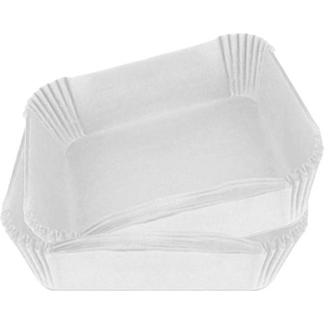 Feuilles de papier sulfurisé résistantes à la chaleur, jetables, pour friteuse ou four à gril.-white-50pcs-B- 7.87x7.87x1.97-White 50Pcs (1/5)