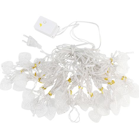 Guirlande lumineuse LED en forme de cœur étanche, lampe rideau de fenêtre pour décoration intérieure de Noël, 220V blanc chaud, prise UE (1/5)