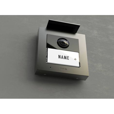 m-e modern-electronics VDV-2010 A Interphone vidéo filaire, RFID Station extérieure anthracite Y625162 (1/4)