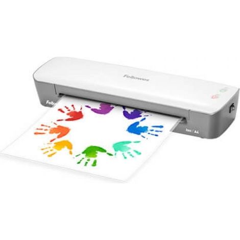 Plastificadora Fellowes Ion A4 4560001/ hasta A4 y 80-125 Micras/ Blanca y Gris (1/5)