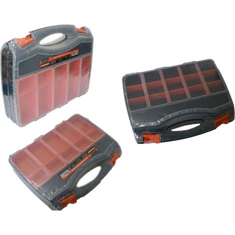 TRADE SHOP - Valigetta Cassetta Porta Attrezzi E Minuteria Organizer 37x30x8 Cm 31 Scomparti - (1/4)