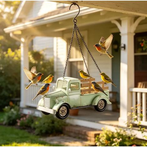 Vintage Truck Bird Feeder - Add a decorative touch to your garden - Vintage Truck Bird Feeder
