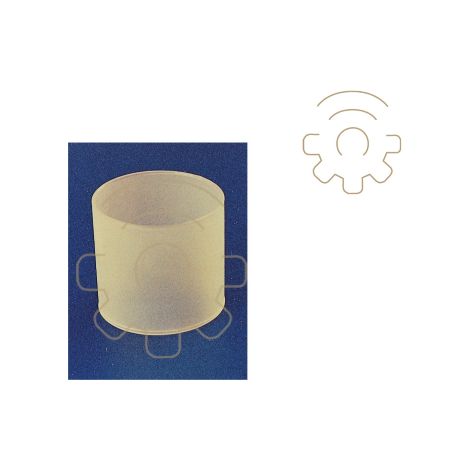 verre de rechange 80x80 mm pour lampes 100w cartouche filtrante gaz