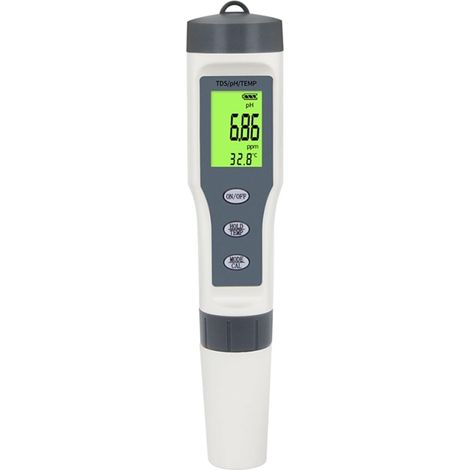 4-in-1-pH-Meter-Tester, digitales pH-Wasserqualitätsmessgerät zum Testen von hochgenauem pH/TDS/EC/Temperatur, Test für Trinkwasser, Zuhause, Schwimmbad, Aquarium