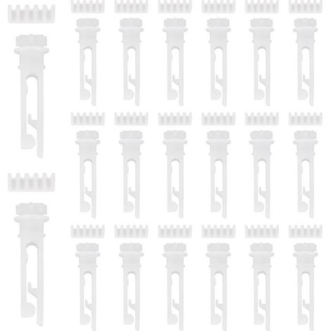 20 pcs tige de store vertical, 20 pcs peigne de store vertical, kit de remplacement pour stores verticaux, accessoires de stores verticaux, pour maison et bureau (1/5)