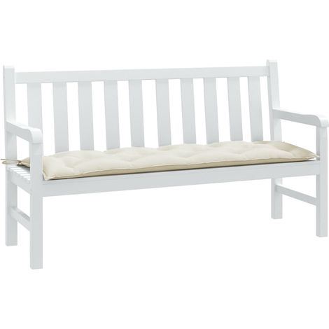 Gartenbank-Auflage Melange Creme 150x50x7 cm Stoff