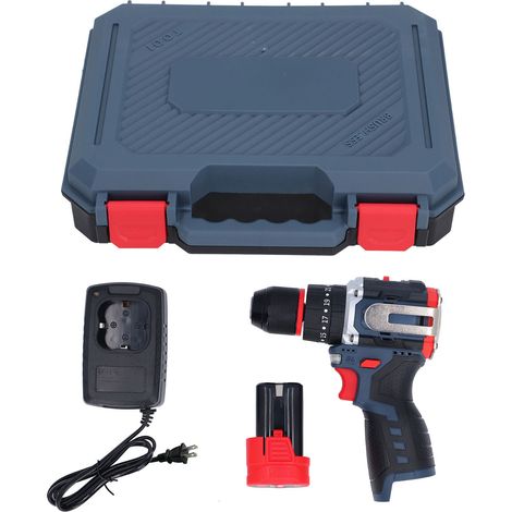 Taladro atornillador eléctrico de 18 V con motor sin escobillas de cobre puro, inalámbrico, para taladrar madera, metal y cerámica (100-240 V, enchufe estadounidense). (1/5)