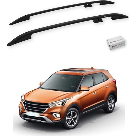 TURTLE kompatibel mit Hyundai Creta (Gs) 2015-2020 Dachreling Crown Schwarz (1/5)