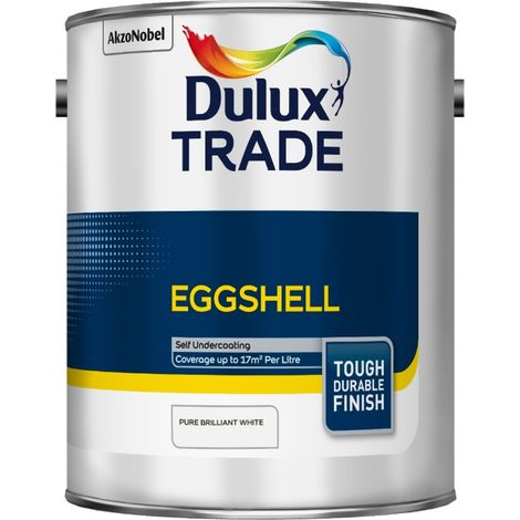 Dulux Trade Eggshell - Pure Brilliant White - 2.5L