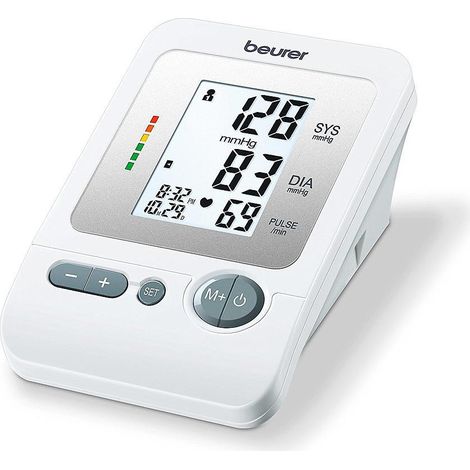 Beurer BM 26 Misuratore di pressione da braccio automatico 4 utenti 30 memorie rilevamento aritmie indicatore rischio colore Bianco