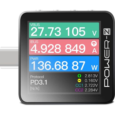Power-Z KM003C Tester portatile per ricarica rapida USB-C PD3.1 QC5.0 Voltmetro e amperometro digitale Tester per power bank