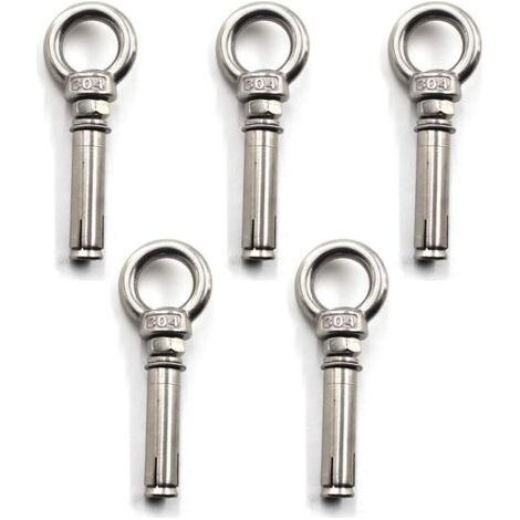 M6x80mm Anneau de levage à anneau à anneau en acier inoxydable 304 (5 pièces)