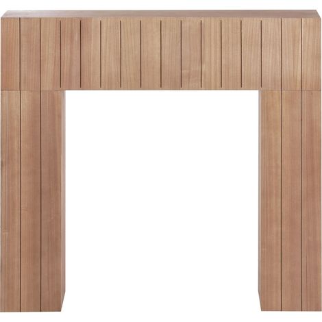 Cornice camino in legno chiaro per soggiorno decorazione Bunbury