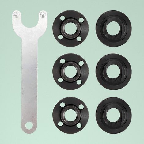 7 pièces Clé à angle pour bride de meuleuse, écrou de blocage 4,5 5 5/8‑11 po, clé métallique, pièce de rechange pour outil électrique DW 193465‑4 (1/5)