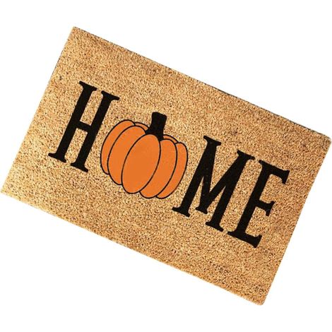 Paillasson Citrouille pour Porte Halloween Tapis De Sol Imprimé Tapis Intérieur pour Chambre à Coucher Salon Noir Chocolat (1/5)