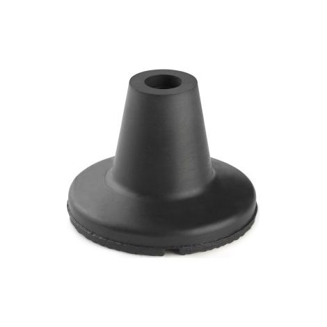 FPLUS contera muleta b.ancha 19mm negra , Goma para bastón con su base estridada que  consigue mayor adherencia en los diferentes tipos de terreno o suelos mojados como bordes de p