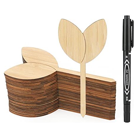 30 Pièces 12CM Etiquette Jardin Exterieur, Etiquette Pour Plante Bambou, Etiquette Potager,Etiquettes Semis,Convient aux Légumes Succulents et Aux Fleurs (1/4)