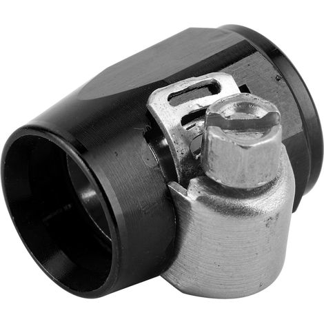Colliers de serrage en alliage d'aluminium AN4 pour durites de carburant, huile, diesel, gaz, air et eau, noirs (1/5)