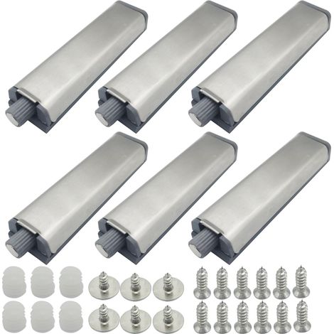 6 Pièces Push to Open Aimant Porte Placard Push Open poussoir Placard Fermeture Magnétiques pour Armoire systeme  Tampon Charnière Loquet Fermetures Métal Loquet Magnetique (1/5)