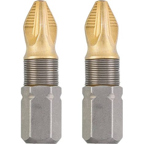 KWB 2 EMBOUTS 25 MM PZ 3 TITANE TIN 124103 (TIN, TQ 60 ACIER, ENTRAÎNEMENT ISO 1173, C6.3), 0 W 0 V (1/3)