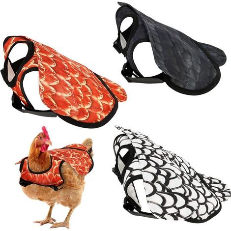 3 pièces de selle pour poules, gilet pour poules réglable, tablier de protection imperméable pour vêtements de poules