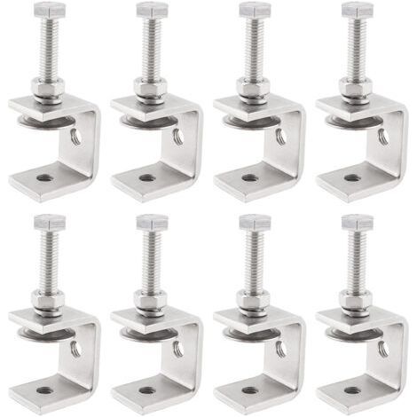 8 Pièces Serre Joints C 30mm, Pince C Acier Inoxydable 304 Réglable Plage de Serrage 0-25mm pour Soudage Charpentier Montage Domestique, l'Ébénisterie (1/4)
