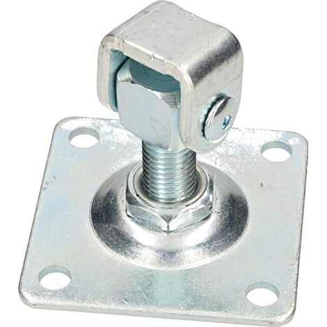 Charnière de porte Torangel M20-100 x 100 - Galvanisé - Filetage réglable - Trous de vis - Plaque de fixation - Sécurité - Résistant à la rouille et aux intempéries (1/5)