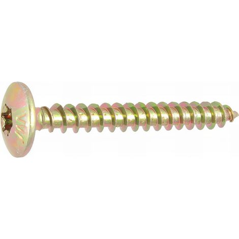 100 Vis Penture Torx acier bichromatées (jaune/or) 8,0 mm - Longueur 60 mm mm - Diamètre 8 mm