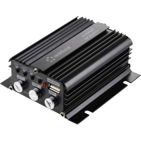 Trywise RF-CMP-202 Ampli auto 2 canaux 100 W Lecture audio Bluetooth®/USB, Réglage volume/basses/aigus S864342 (1/4)