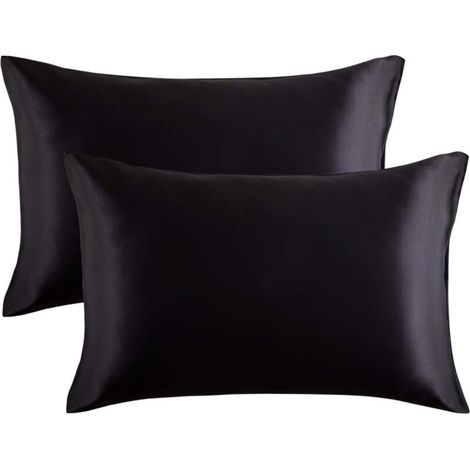 2 taies d'oreiller en satin 50 x 75 cm (violet clair)-Fei Yu (1/5)
