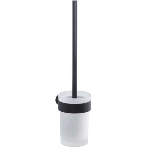 Sapho Gedy Badaccessoires - WC-Bürste mit Halter, Wandmontage, schwarzmatt / Glas Satin PI330314 (1/3)