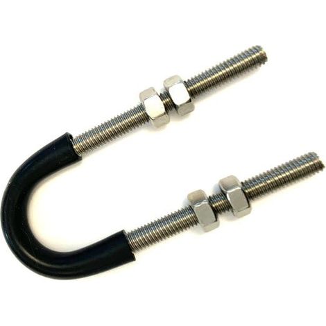 Anti-Chafe U-Bolt M10 x 65mm Thread, 52mm Inside Diam, 104mm Inside Height Galvanised (1/2)