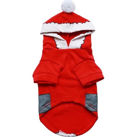 Costume Chien - Costume Santa Noël pour Chien - Sweat à Capuche Hiver - Coton Pur - Taille XL (1/5)