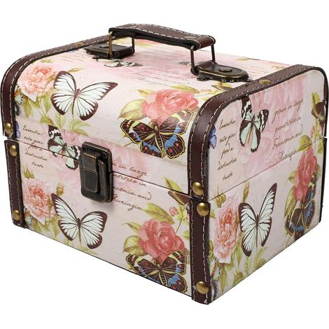 Boîte à Bijoux Organisateur Vintage Portable Grosse Capacité en Cuir Pu Rétro Présent pour Boucles D'oreilles et Pinces à Cheveux pour Femmes et Filles (1/5)