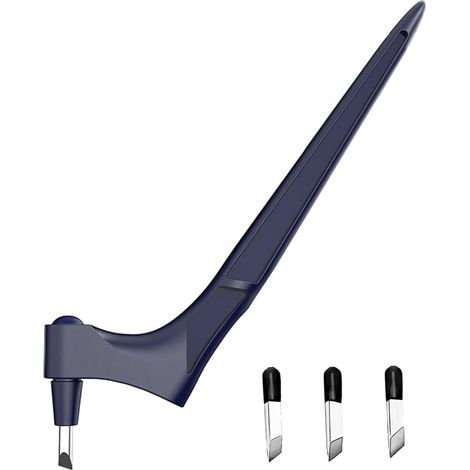 Herramientas de corte para manualidades: cuchillas de precisión de acero inoxidable con rotación de 360° (15°/30°/45°) para manualidades, pasatiempos, scrapbooking y plantillas (azul).