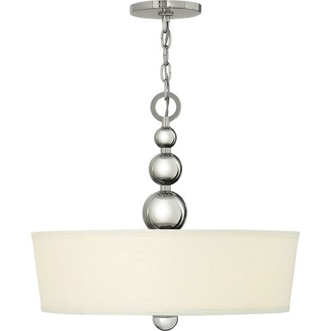 Elstead Zelda - Luminaire suspendu à 3 ampoules au fini nickel poli, E27 (1/3)