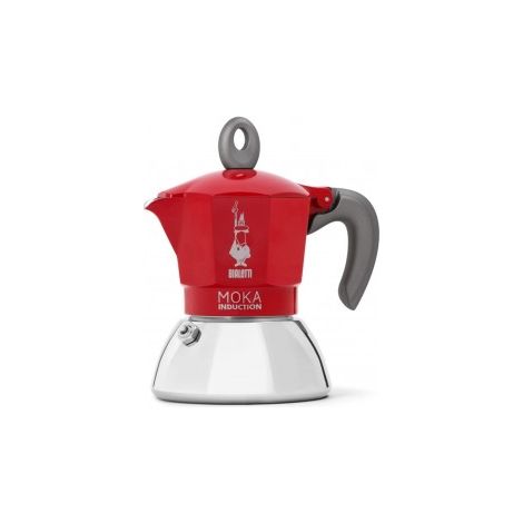 Caffettiera Moka Induction Rossa - Tazze: 6 tazze