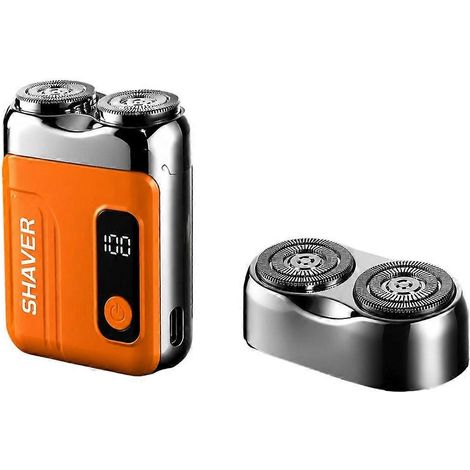Rasoir à barbe électrique portable pour homme, rasoir de poche, rechargeable USB-C, étanche, mini rasoir à barbe à double lame - JBMEDIA (1/4)