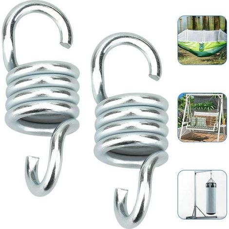Outil à ressort pour chaise suspendue pour hamac Tension 300 kg 7 mm (2 pièces) Convient pour l'extérieur, le jardin, la maison (1/5)