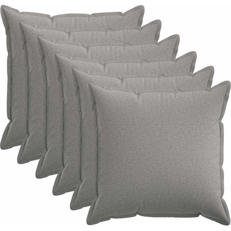 Kissenbezug 6 pcs HOUTEN Wolkengrau 55 x 55 cm Kunstleinen vidaXL (1/5)