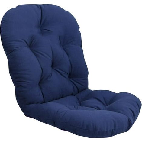 Solid Textured Rattan Swivel Rocking Chair Cushion 120cmx60cm Outdoor/Indoor Patio Furniture Chair Pads Blue (1/5)