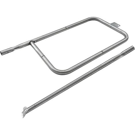 Tube de brûleur en acier inoxydable compatible avec la série de barbecues à gaz Weber Q300/Q3000 (pièce de rechange 60036/80387/65032) (1/3)