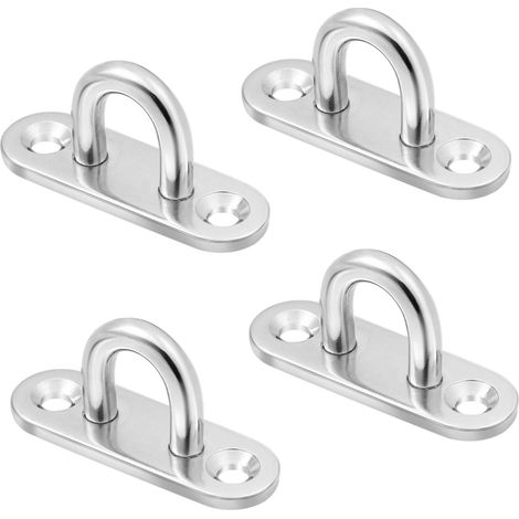 4 crochets à vis inox pour plafond et mur et objets suspendus (1/5)