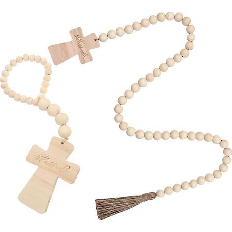 Guirlande de perles en bois avec pompon pour décoration de Thanksgiving (10 pièces) (1/5)