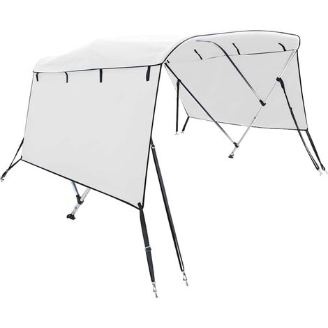 Toit bimini à 3 arceaux parois latérales 183x(137-152)x137 cm (1/5)