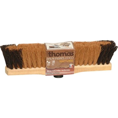 THOMAS - Balai nature coco moustache fibres naturelles renforcées 38