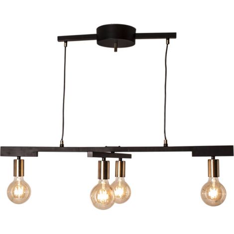 Suspensions Zeona 4x40W E27 Noir (1/4)