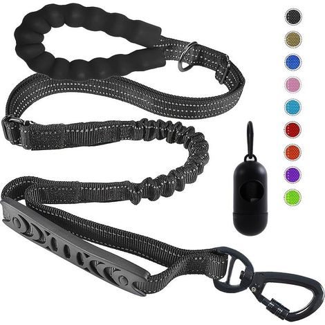 Stoßfeste, elastische Hundeleine - Robuste, zugfreie Trainingsleine, geeignet für große Hunde mit einem Gewicht von bis zu 110 lbs (ca. 49,9 kg), 6 Fuß (ca. 1,8 Meter) lang, verwicklungsfrei.
