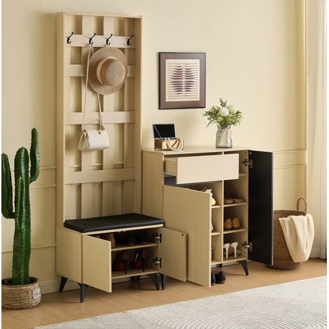 Ingresso con panca e mobile porta scarpe in MDF (1/5)